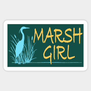 Marsh Girl (light blue & yellow) Sticker